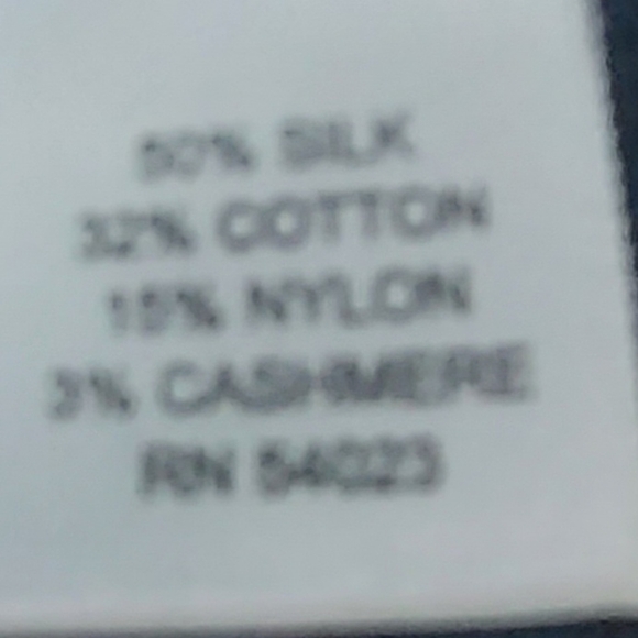 ! Cashmere Silk Argyle V-neck sweater large Banana Republic - Picture 4 of 6